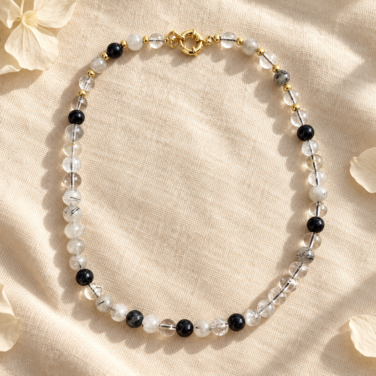 Wren Choker – Gray Rutilated Jasper
