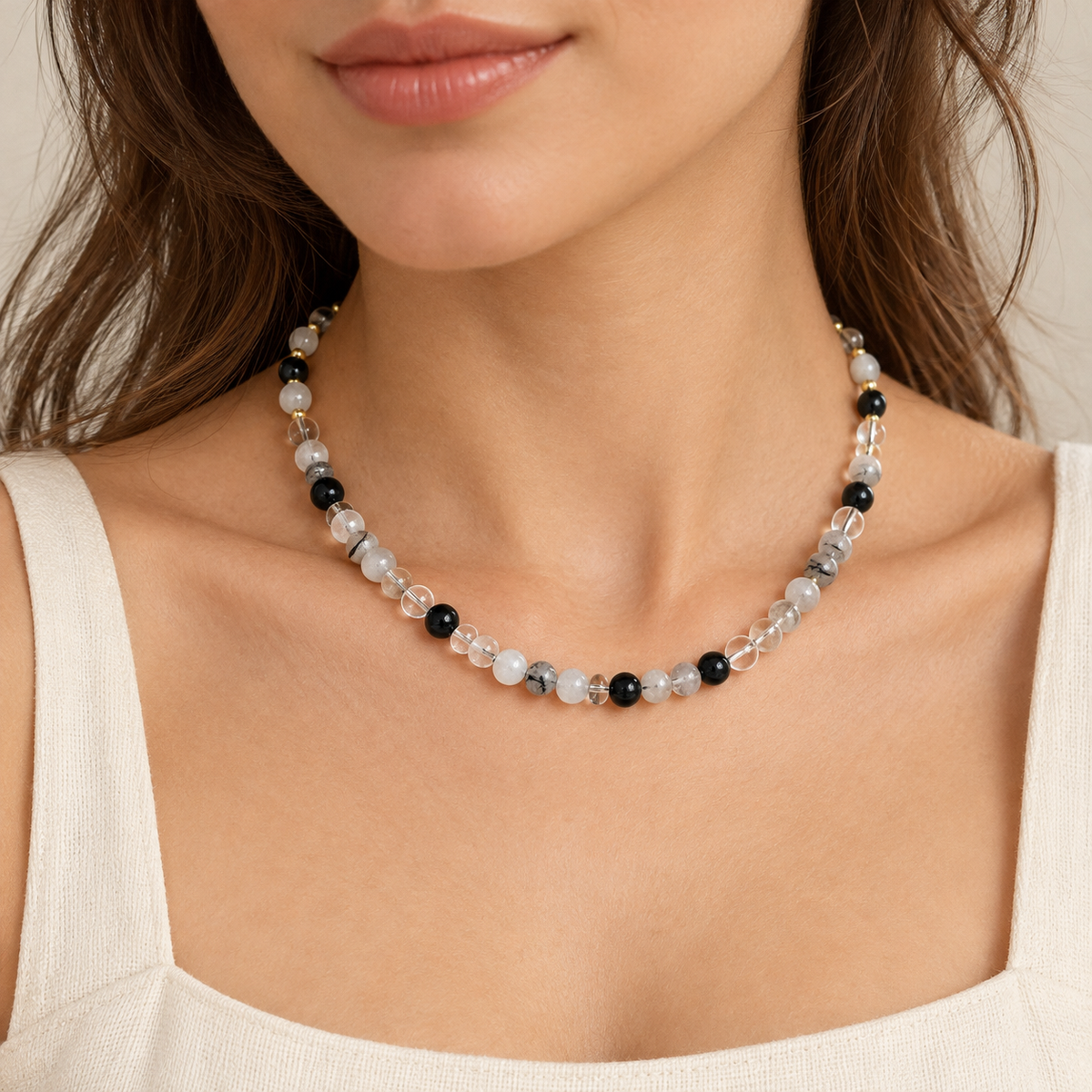 Wren Choker – Gray Rutilated Jasper