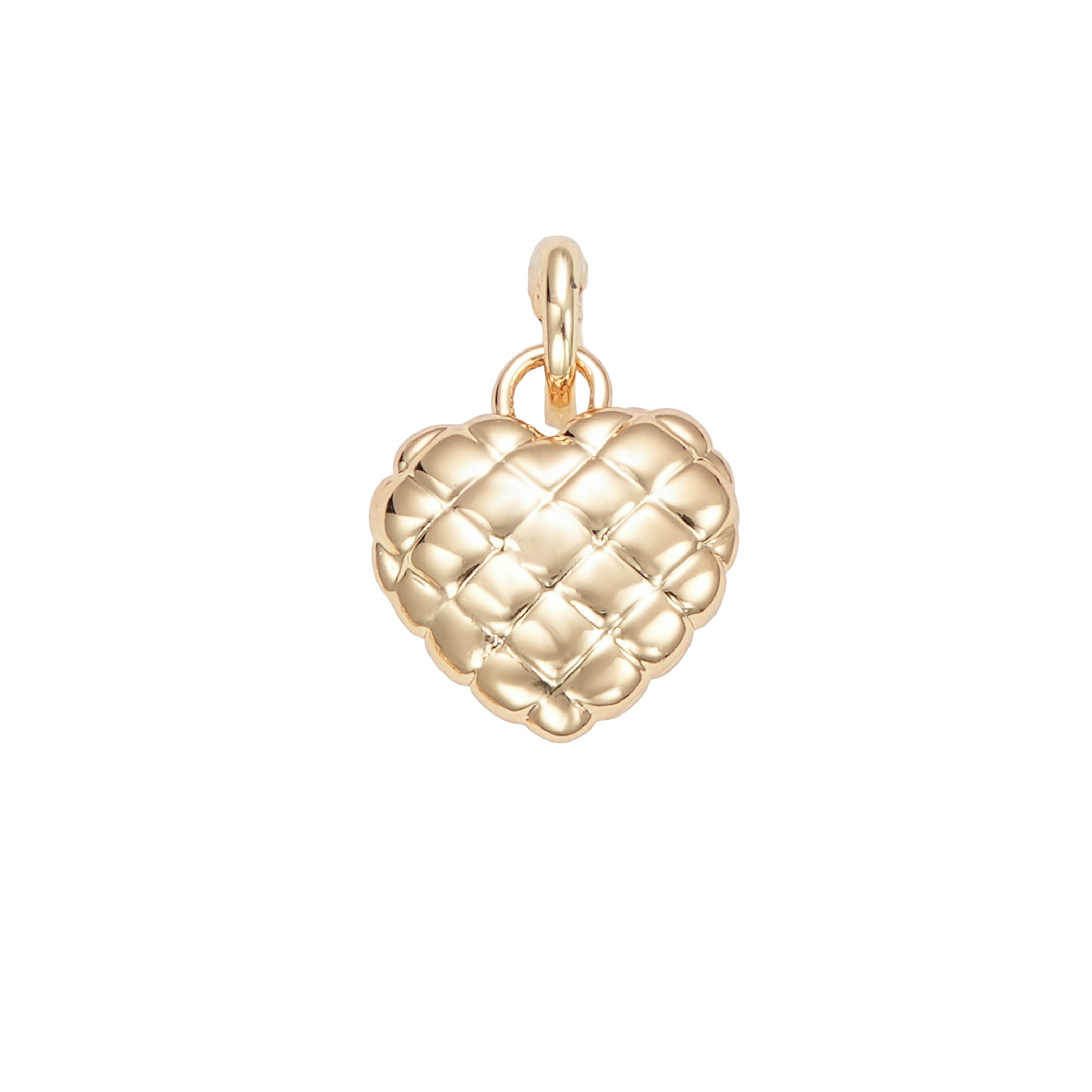 Quilted Heart Charm